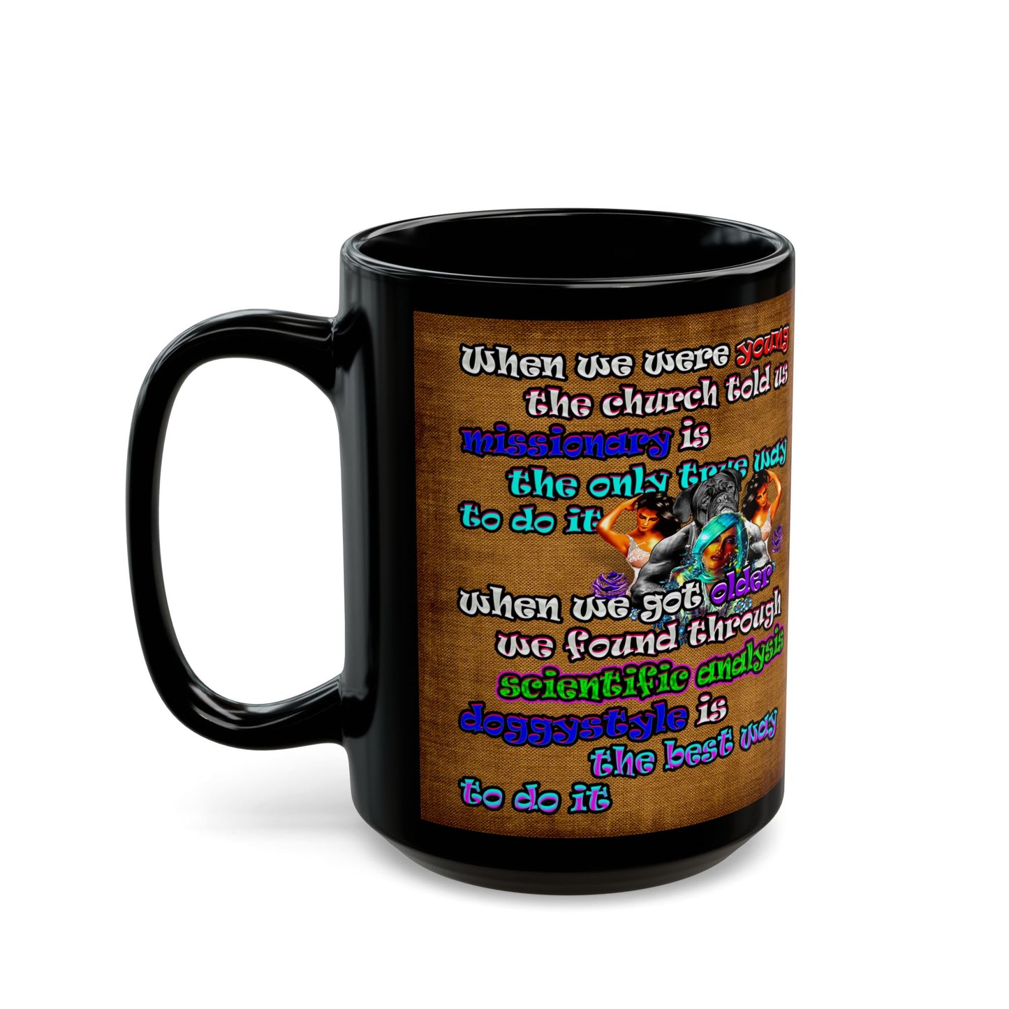 doggystyle - Black Mug (brown papyrus)