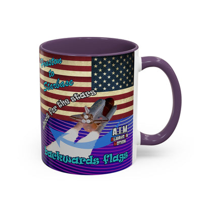 shoot for the stars - Accent Mug (purple wave)