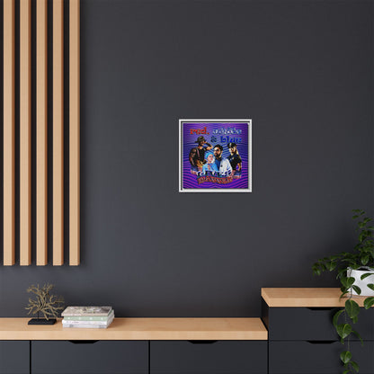 rw&b lives matter - framed canvas art (purple wave)