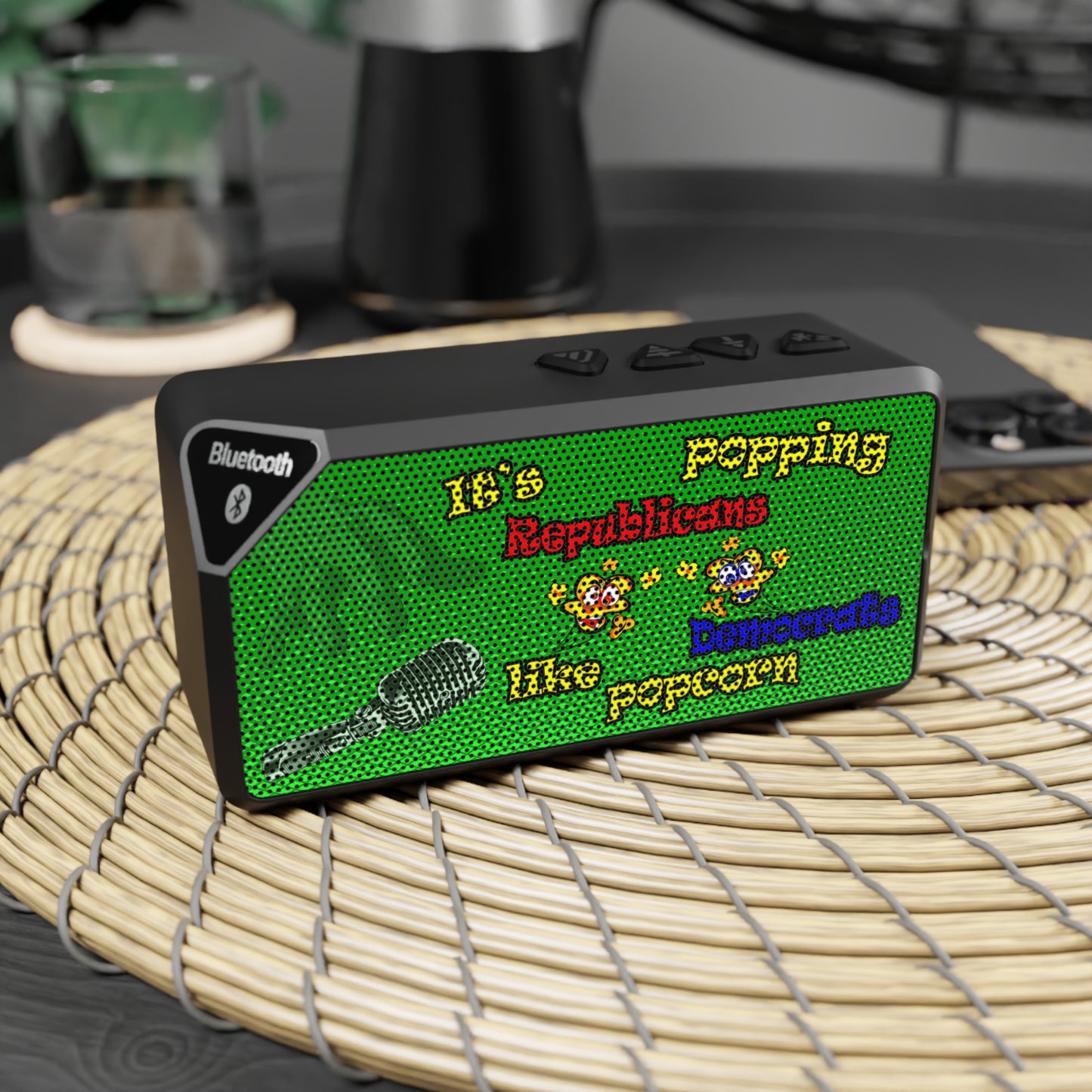 popping like popcorn - Jabba Bluetooth Speaker (logo green)