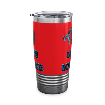 irrelevant - Ringneck Tumbler, 20oz (red)