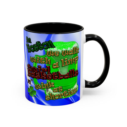 celtics logo - Accent Mug (blue-white wave)