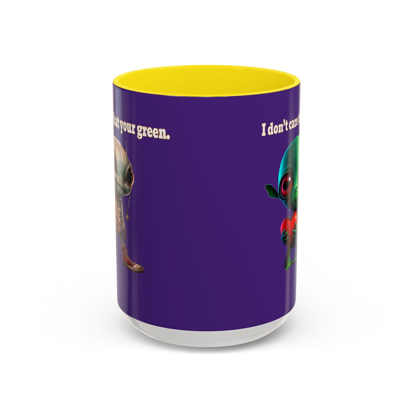 I don't care that your grey - Accent Mug (purple)