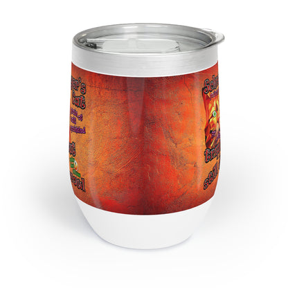 schrodinger's cat - Chill Wine Tumbler (burnt orange)
