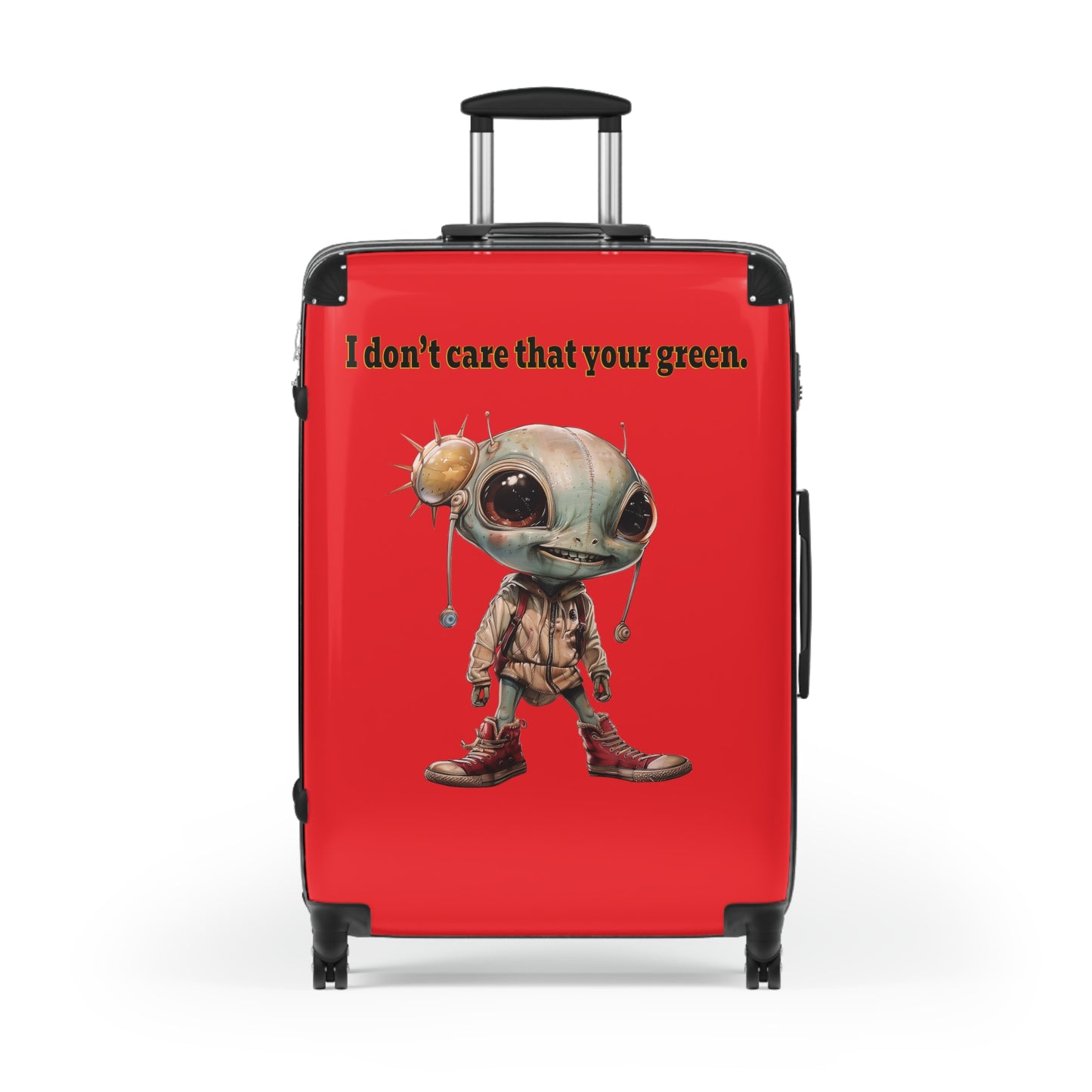 I don't care that your green - Suitcase (red)