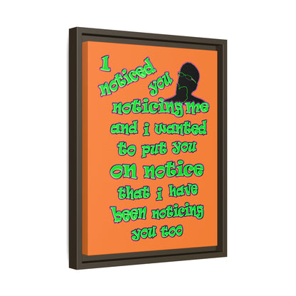 noticed you noticing - framed canvas art (crusta)