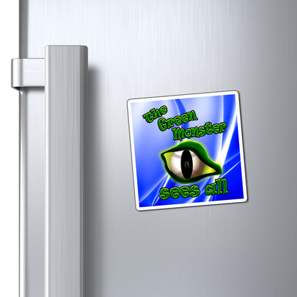 green monster - Magnets - (blue-white wave)