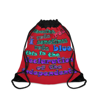 declaration of the independents - Drawstring Bag (dark red)