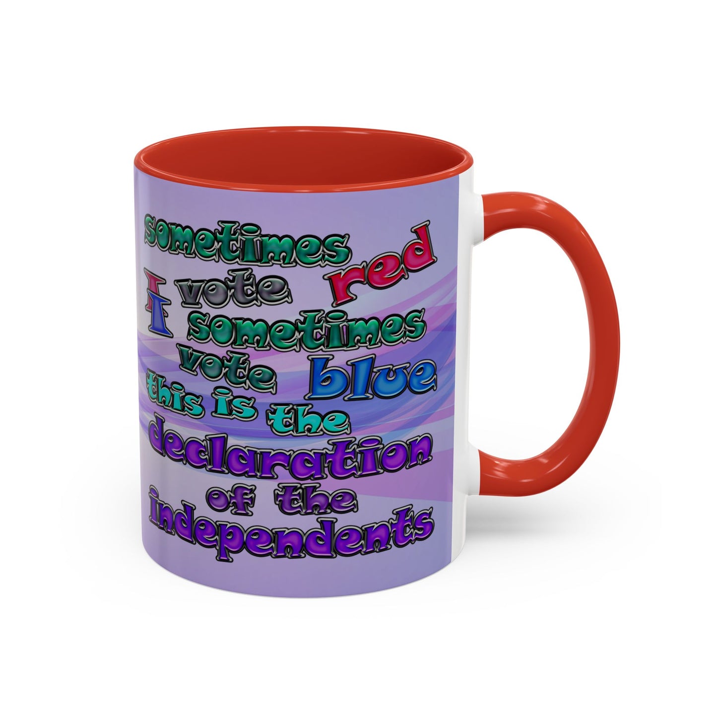 declaration of the independents - Accent Mug (light blue-pink wave)