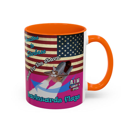 shoot for the stars - Accent Mug (pink)