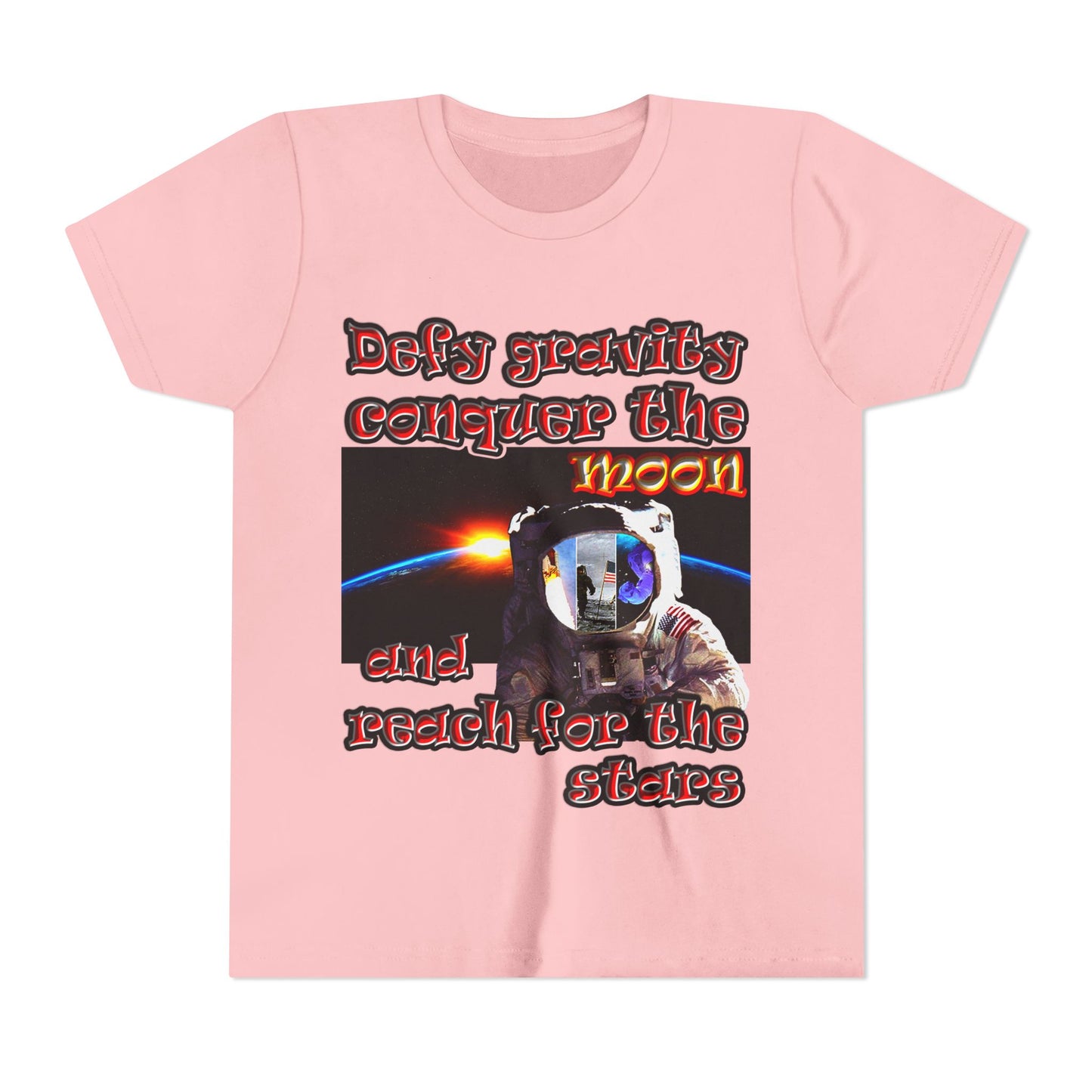 defy conquer reach - Youth Short Sleeve Tee