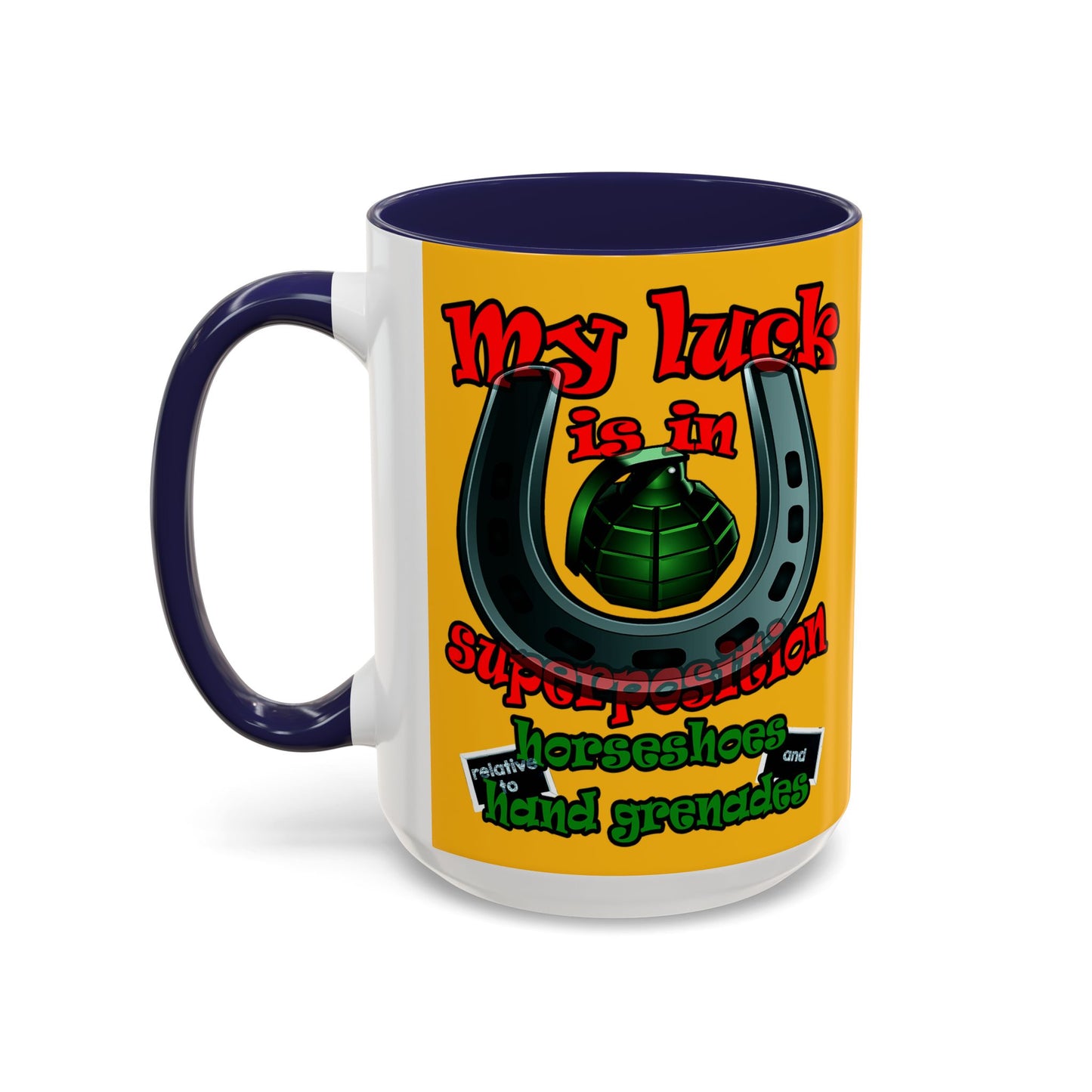 my luck - Accent Mug (yellow)