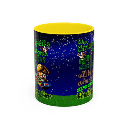 christmas spirits of boston - Accent Mug ('snoops' background)