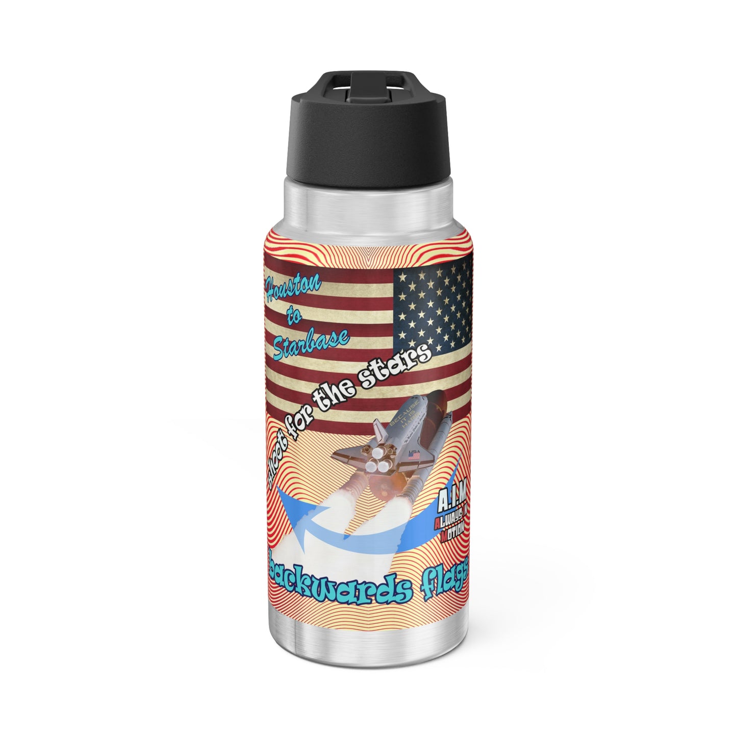 shoot for the stars - Gator Tumbler, 32oz (yellow-orange wave)