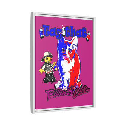 tag that - framed canvas art (pink)