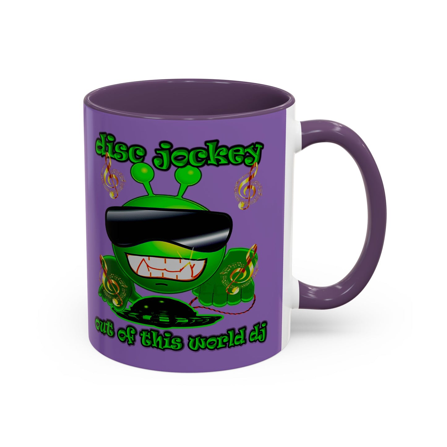 disc jockey - Accent Mug (light purple)