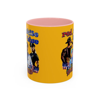rw&b lives matter - Accent Mug (yellow)