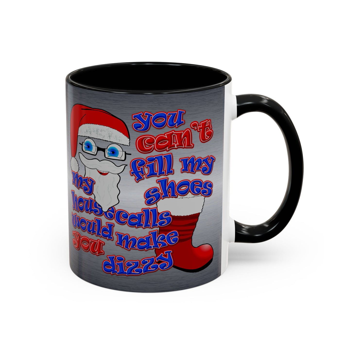 santa's shoes - Accent Mug (brushed nickel)