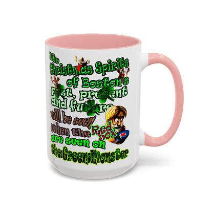 christmas spirits of boston - Accent Mug (white)