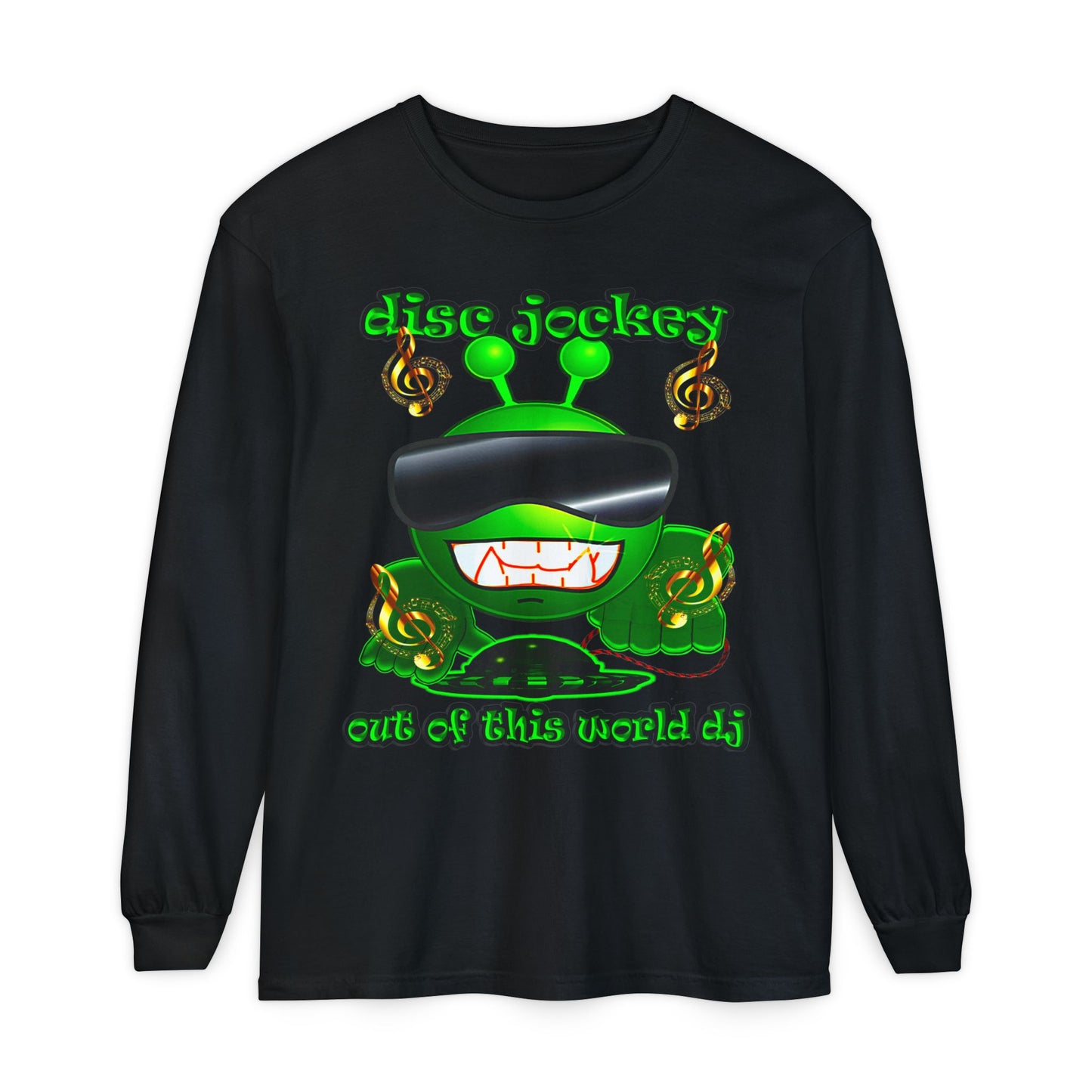 disc jockey - Unisex Garment-dyed Long Sleeve T-Shirt