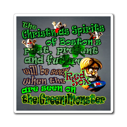 christmas spirits of boston - Magnets - (grey-light grey)