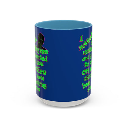 noticed you noticing - Accent Mug (dark blue)