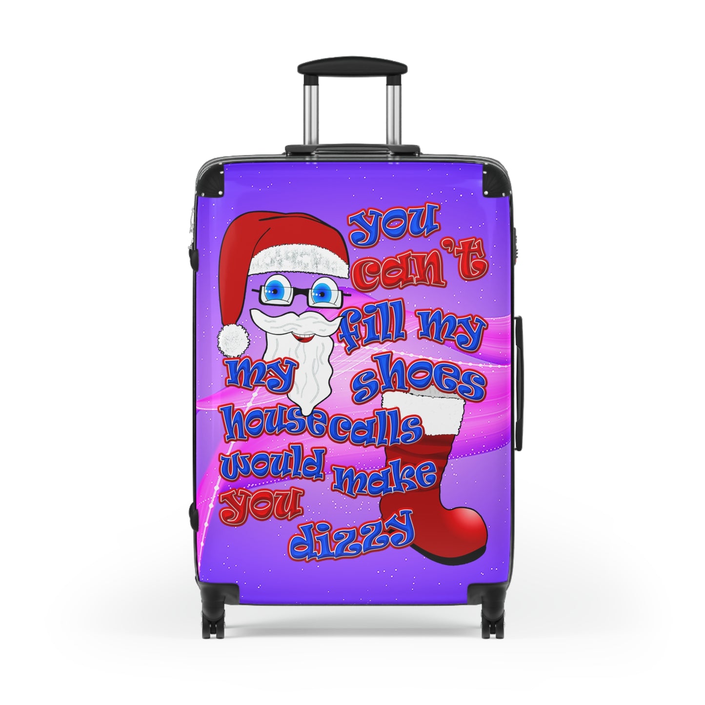 santa's shoes - Suitcase (purple-pink wave)