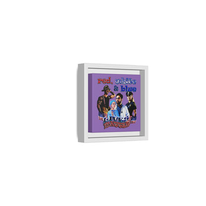 rw&b lives matter - framed canvas art (light purple)