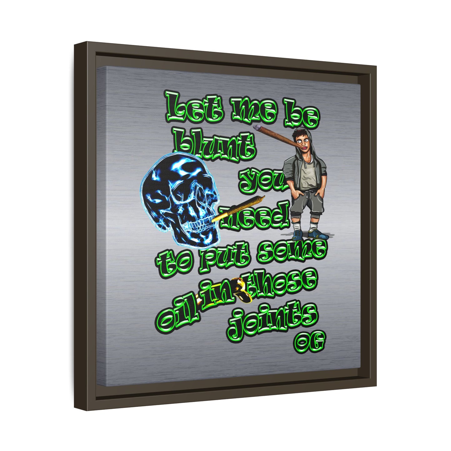 og - framed canvas art (brushed nickel)