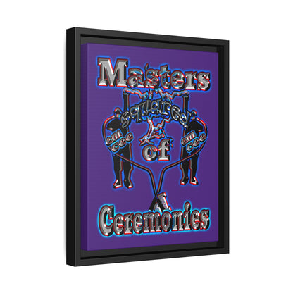 em cee squared - framed canvas art (purple)