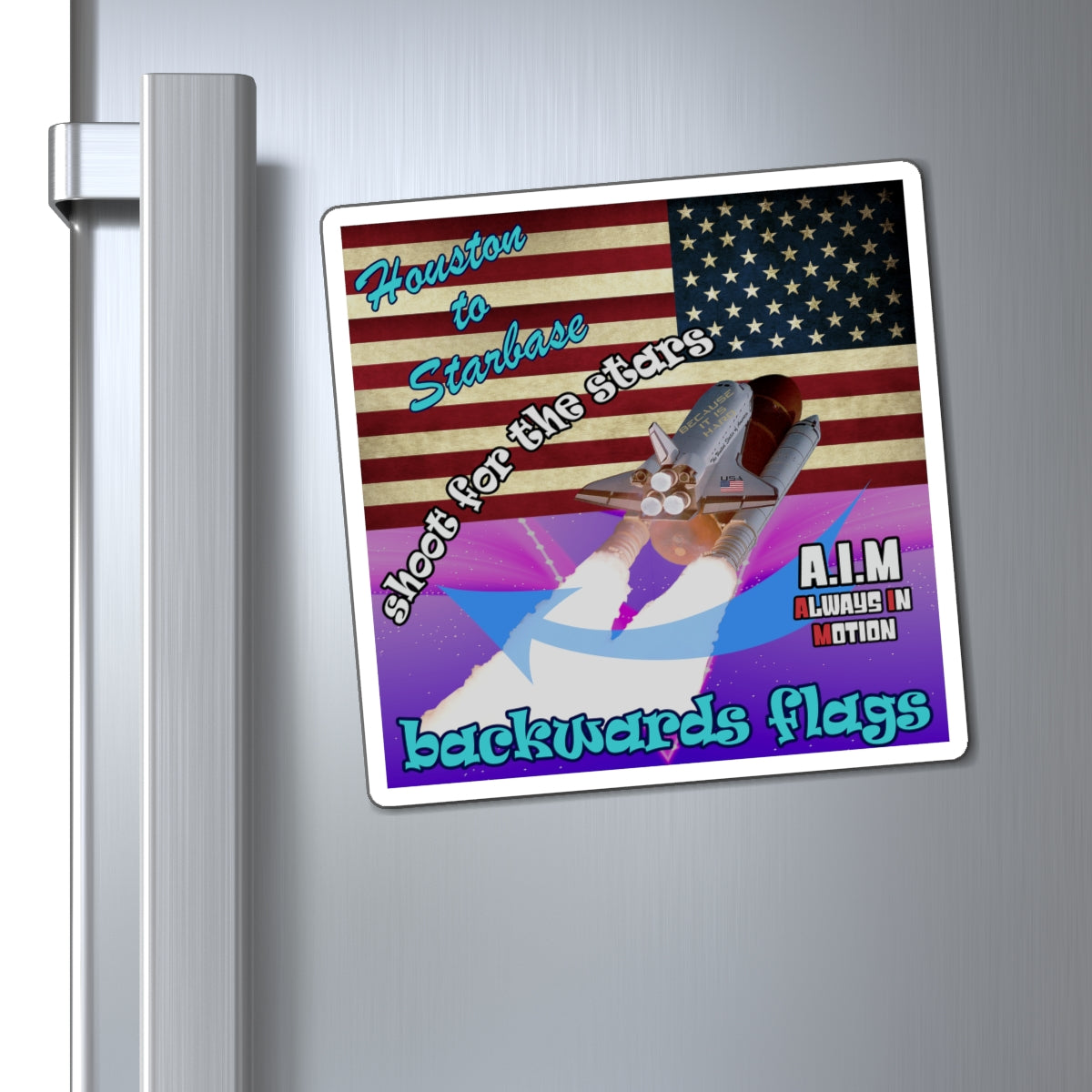 shoot for the stars - Magnets - (purple-pink wave)