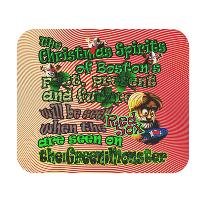 christmas spirits of boston - Mouse Pad (Rectangle) (yellow-orange wave)