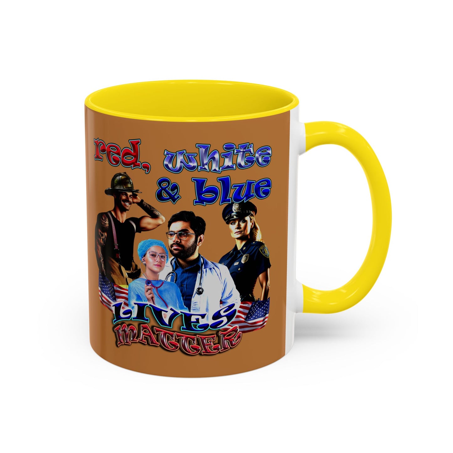 rw&b lives matter - Accent Mug (light brown)
