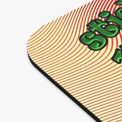 stick that in your pipe and smoke it - Mouse Pad (Rectangle) (yellow-orange wave)