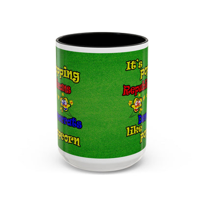 popping like popcorn - Accent Mug (green turf)