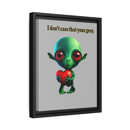 I don't care that your grey - framed canvas art (light grey)