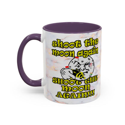 shoot the moon again - Accent Mug (white marble)