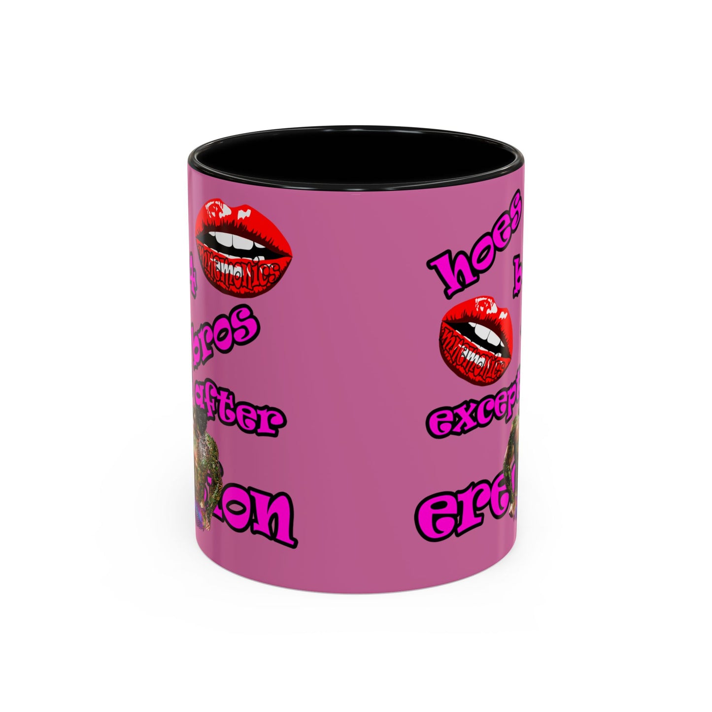 hoes b4 bros - Accent Mug (light pink)