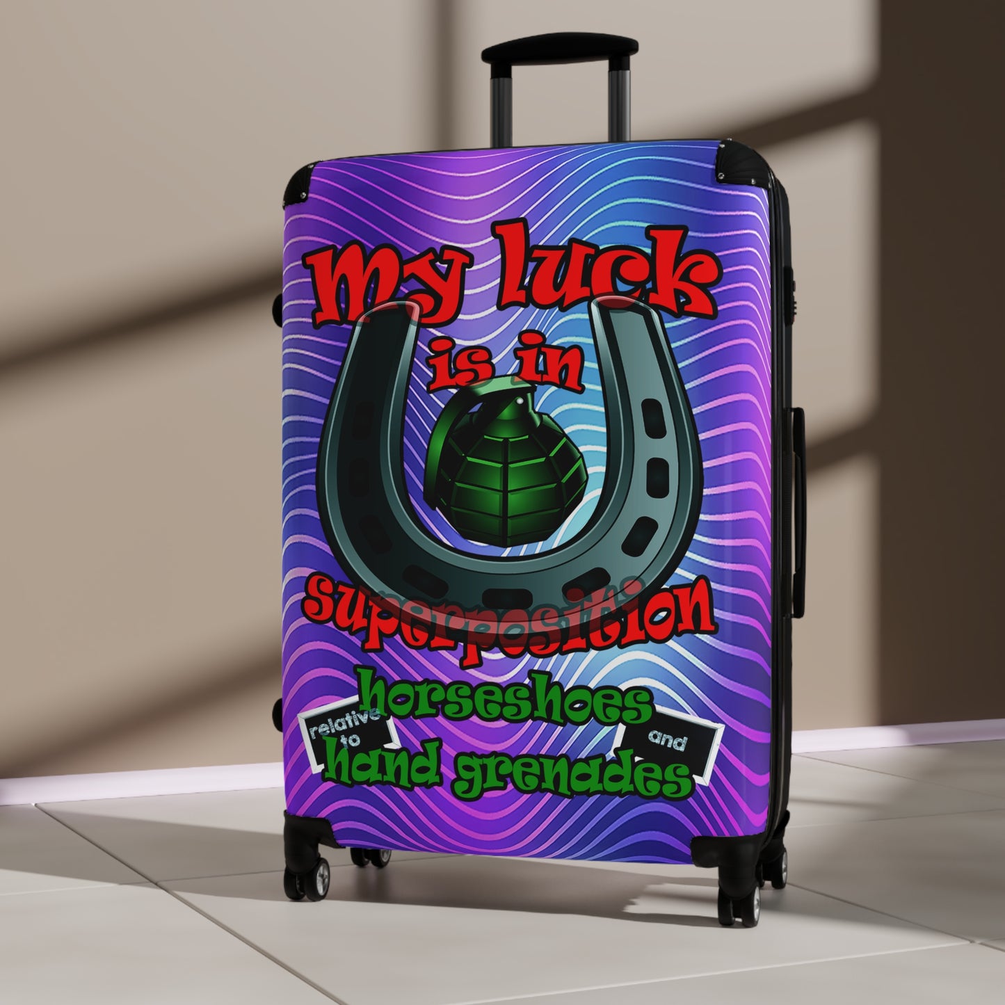 my luck - Suitcase (purple wave)