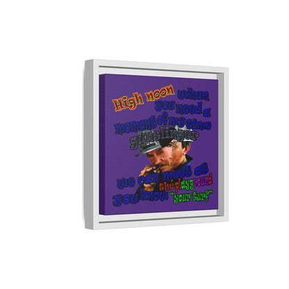 high noon - framed canvas art (purple)