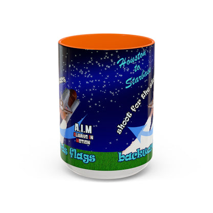 shoot for the stars - Accent Mug ('snoops' background)