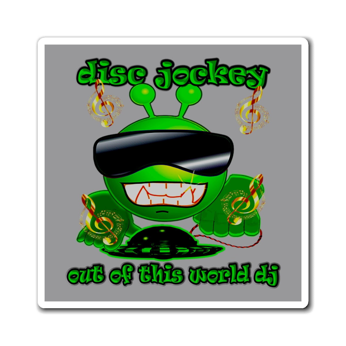 disc jockey - Magnets - (grey)
