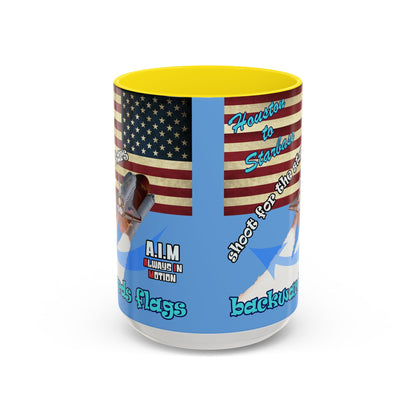 shoot for the stars - Accent Mug (light blue)
