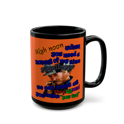 high noon - Black Mug (orange)