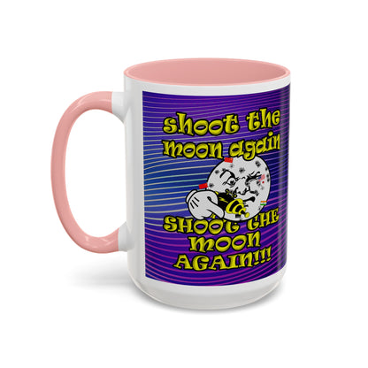 shoot the moon again - Accent Mug (purple wave)