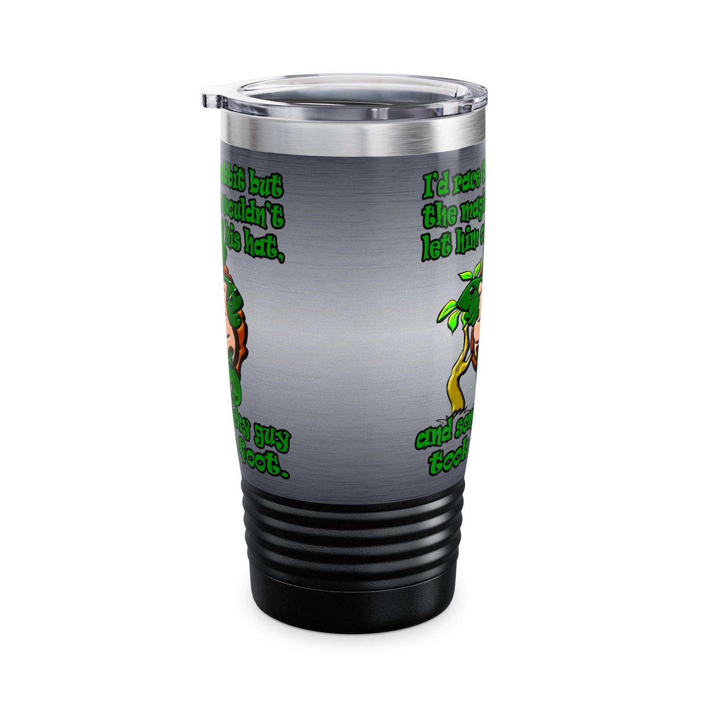 turtle race - Ringneck Tumbler, 20oz (brushed nickel)