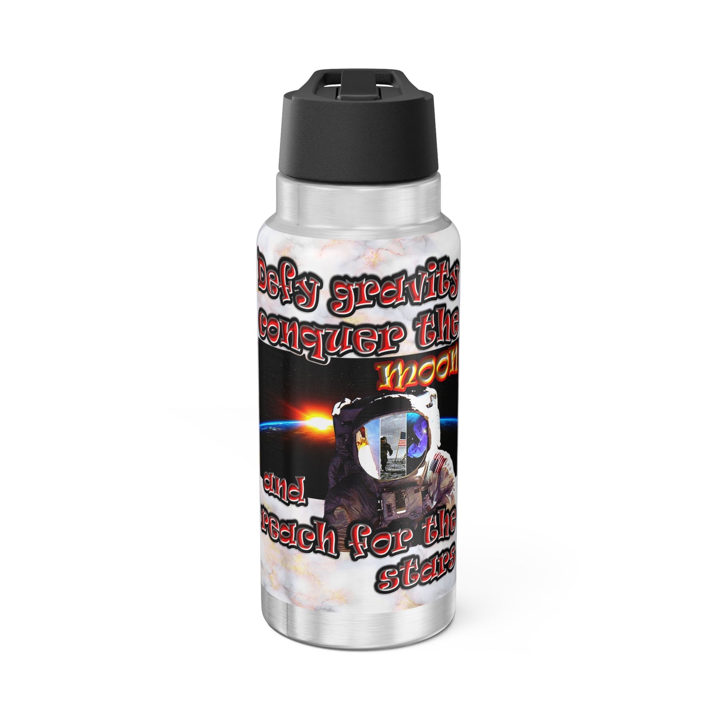 defy conquer reach - Gator Tumbler, 32oz  (white marble)