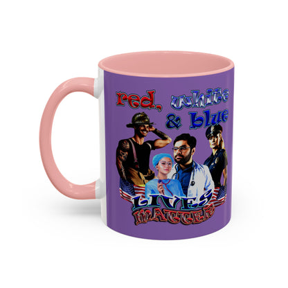 rw&b lives matter - Accent Mug (light purple)