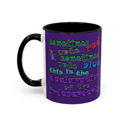 declaration of the independents - Accent Mug (purple)