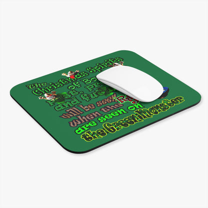 christmas spirits of boston - Mouse Pad (Rectangle) (dark green)